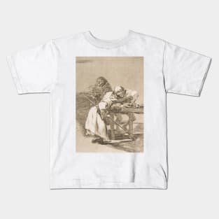 Be Quick, They Are Waking Up by Francisco Goya Kids T-Shirt